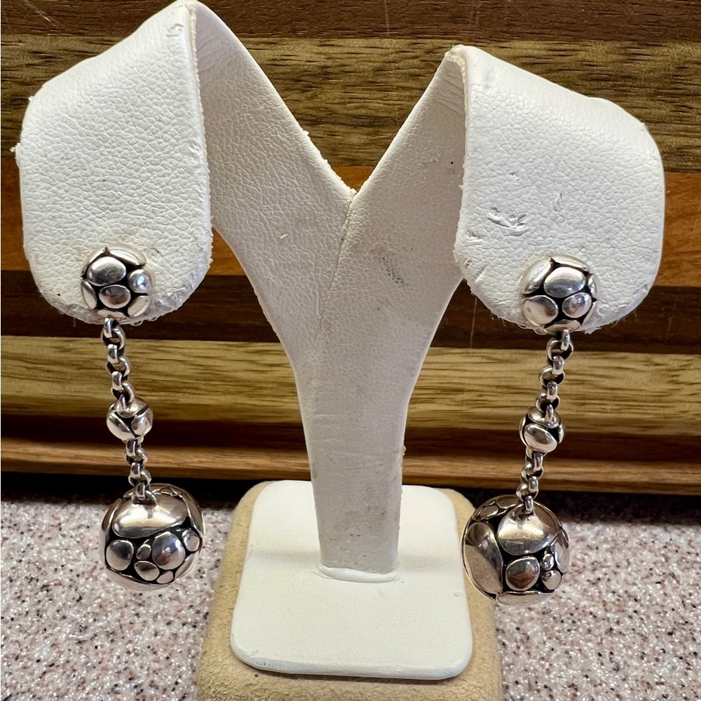 John Hardy Kali Pebble dangle ball earrings - EUC!